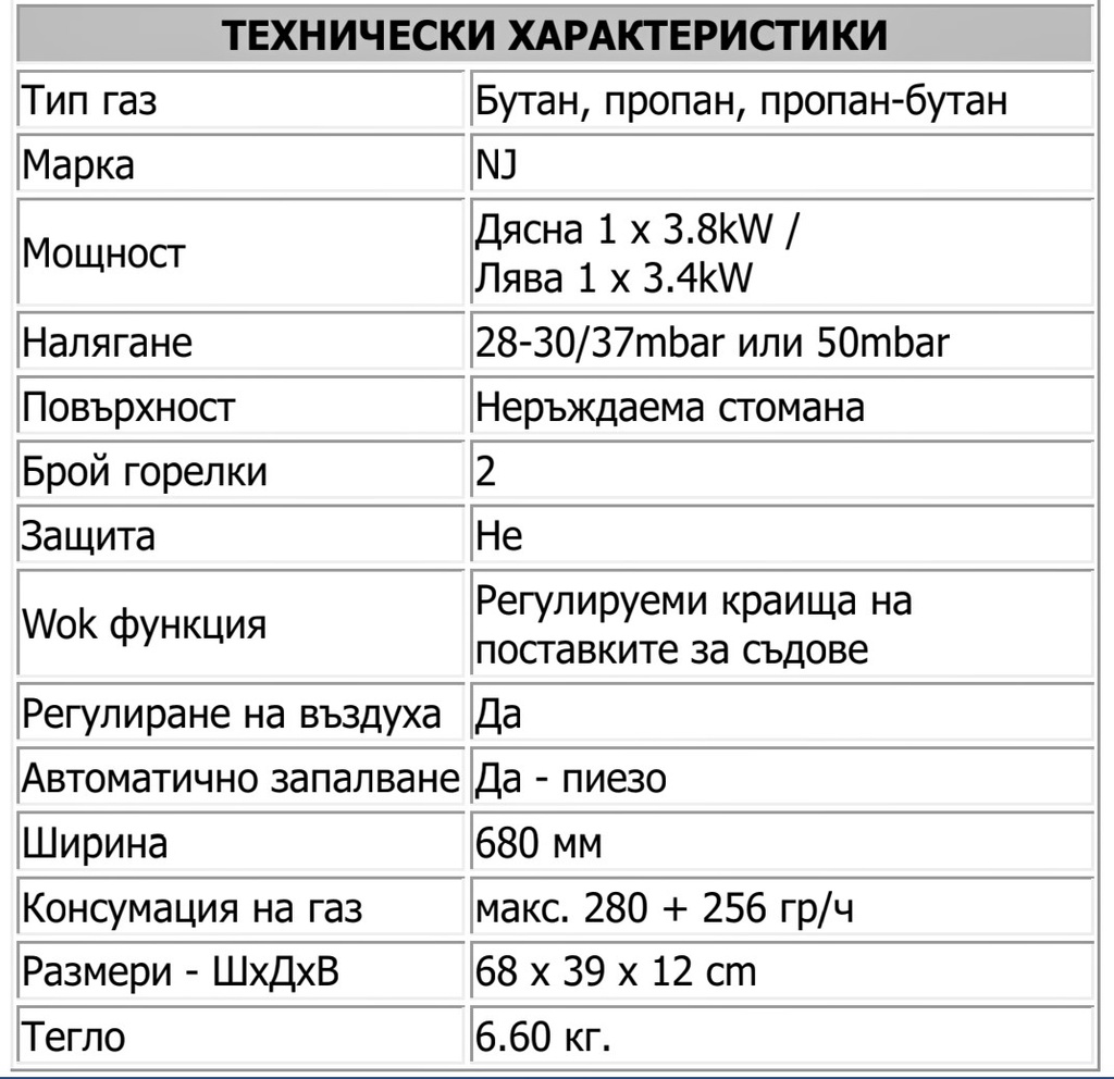 Преносим двоен газов котлон NJ NGB-200